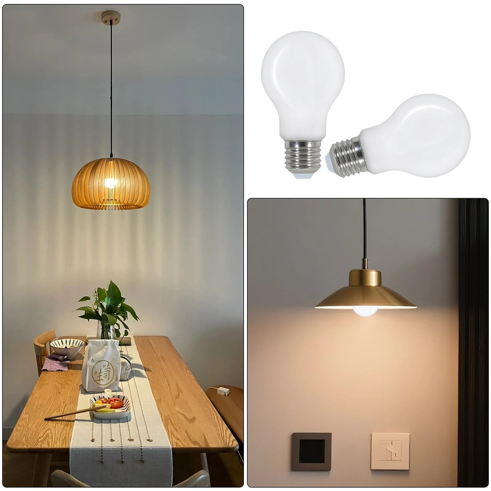 E27 LED Edison Bulb 4W Vintage Retro Filament Light Bulb ST64 Amber Glass Warm White 3000K 430LM Energy Saving Antique Screw Base Decorative Bulb