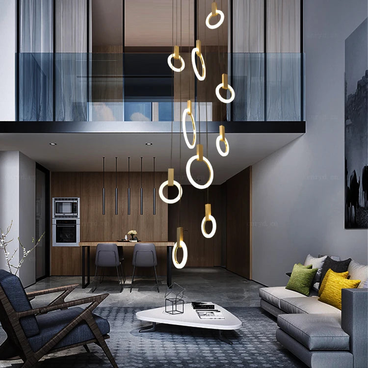 Wooden Ceiling Chandelier - Modern Pendant Light for Living Room, Bedroom & Dining Room
