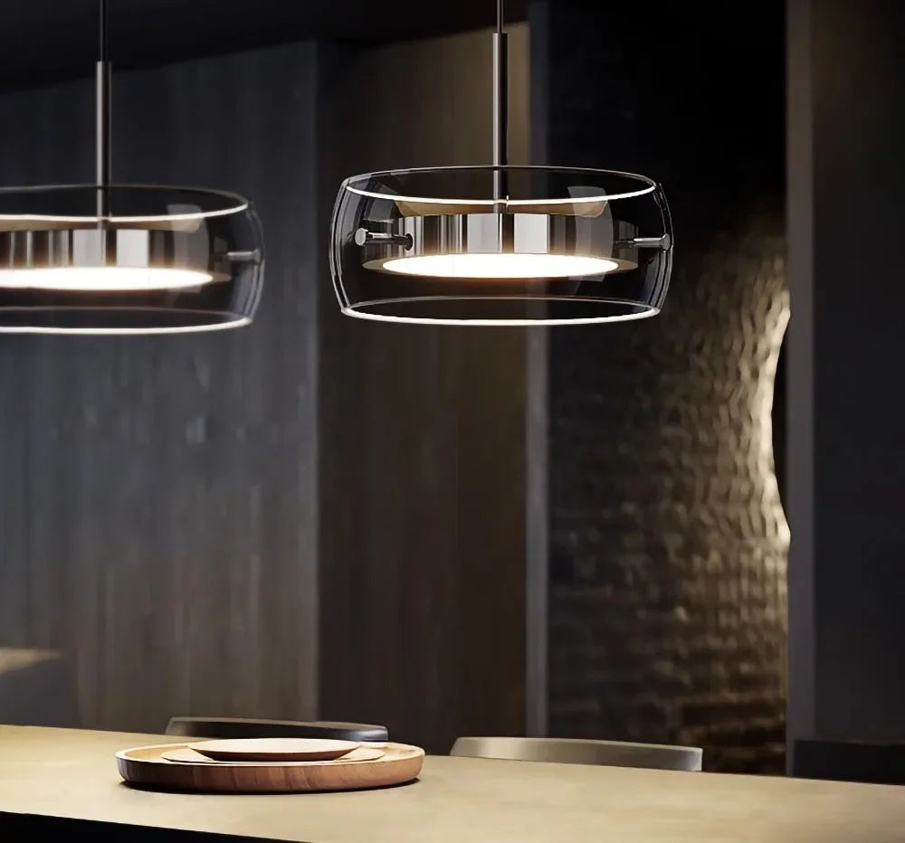 Glass Pendant Light - Modern LED Chandelier for Living & Dining