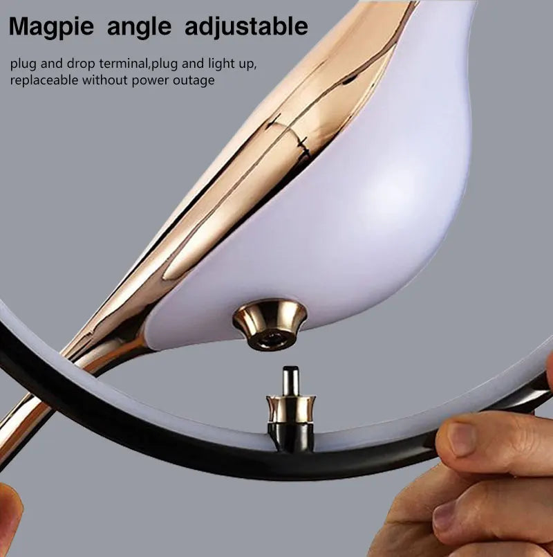 Magpie Bird LED Pendant Lamp - Modern Nordic Design