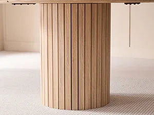 Round Dining Table 120cm - Modern Farmhouse Style for 4-6 People