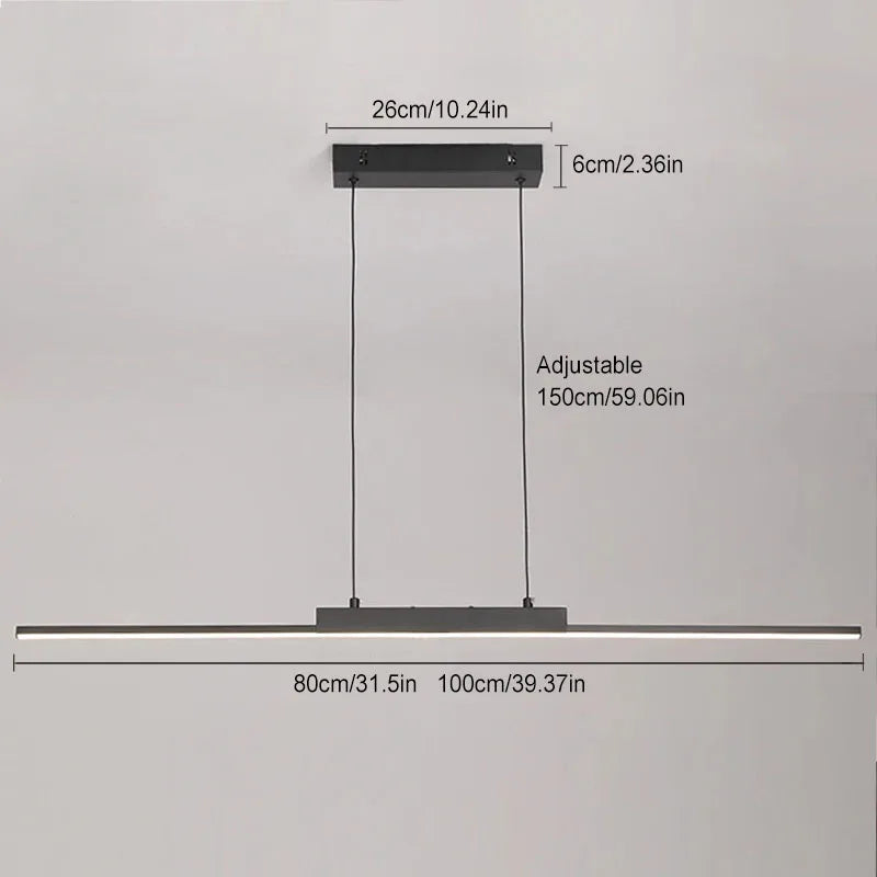 Moderne LED-hanglamp met minimalistisch streepdesign