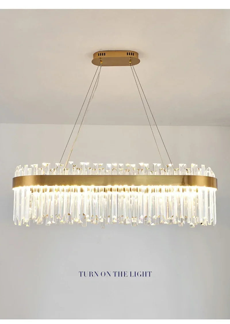 Luxury Crystal Chandelier - Nordic Modern Gold Pendant Light for Living Room & Dining