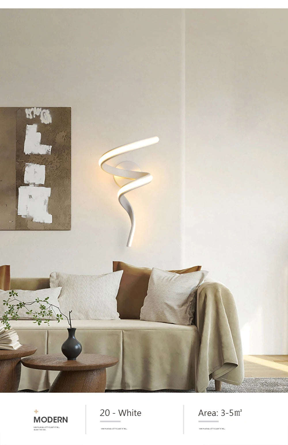 LED Wall Lamp – Modern Spiral Design
