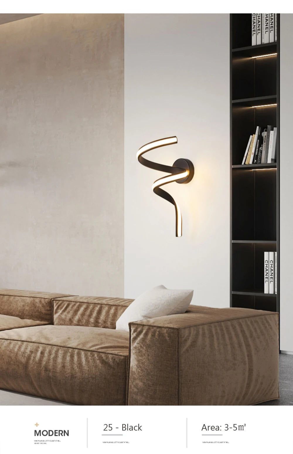 LED Wall Lamp – Modern Spiral Design