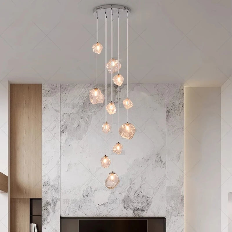 Modern Ring LED Pendant Light - 11 Rings Dimmable with Remote Control