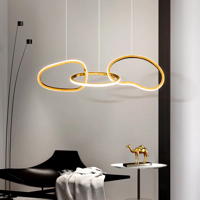 AURELIUS - Gold Ring Dining Room Pendant Light - Modern LED