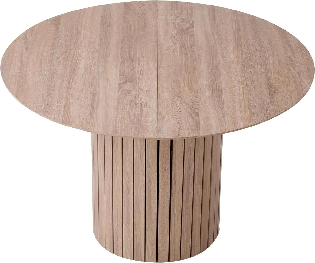 Round Dining Table 120cm - Modern Farmhouse Style for 4-6 People