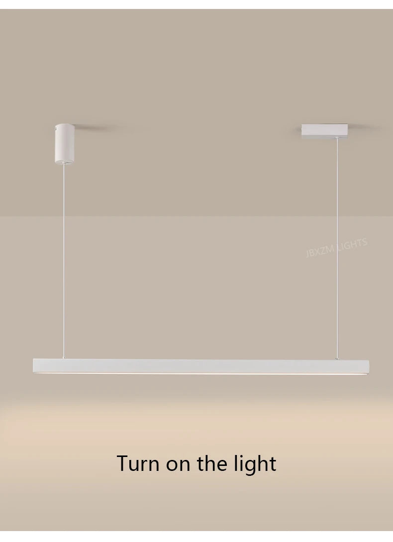 Moderner linearer LED-Kronleuchter – Minimalistische Pendelleuchte für Kücheninsel und Esszimmer