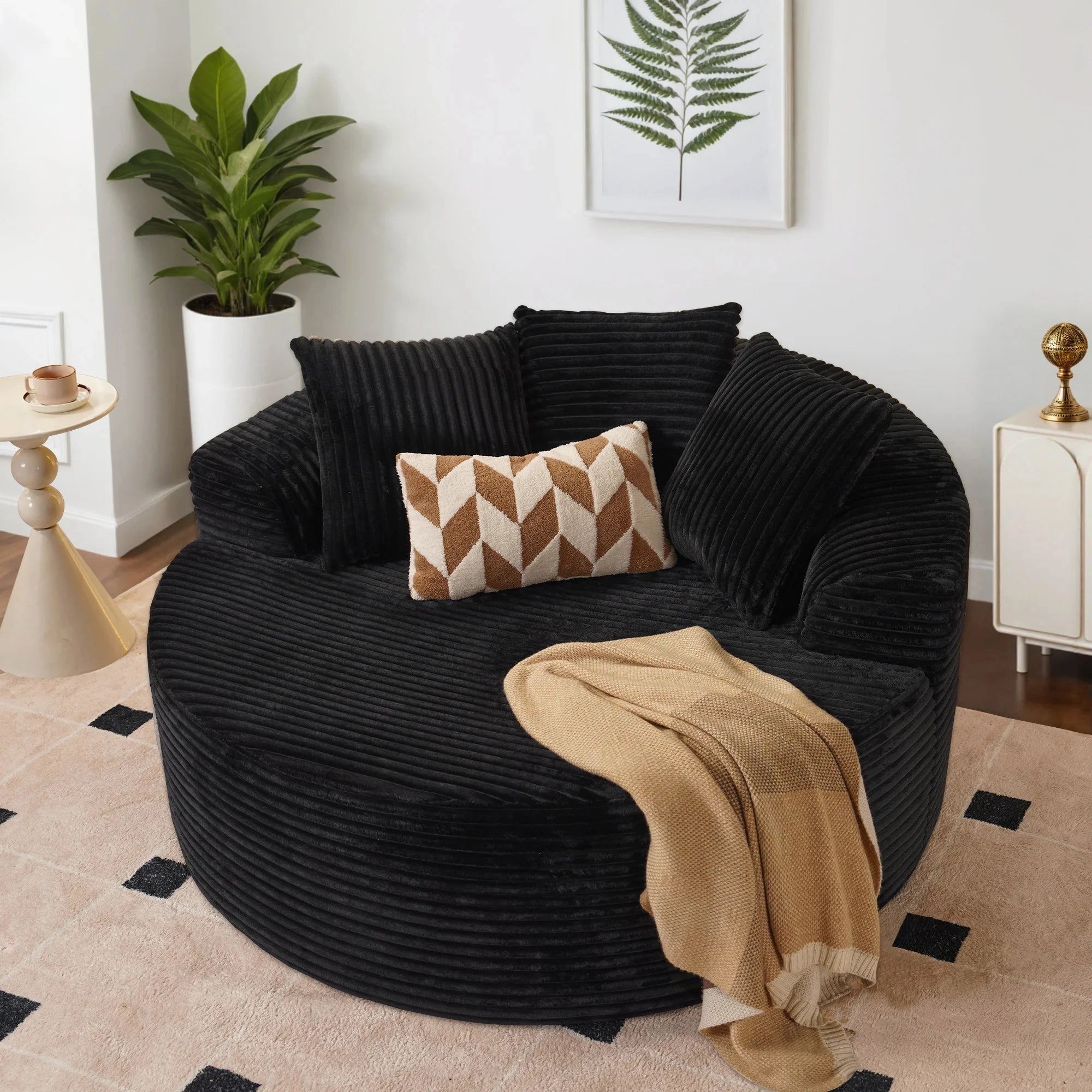 Zweisitzer-Sofa aus weichem Cord