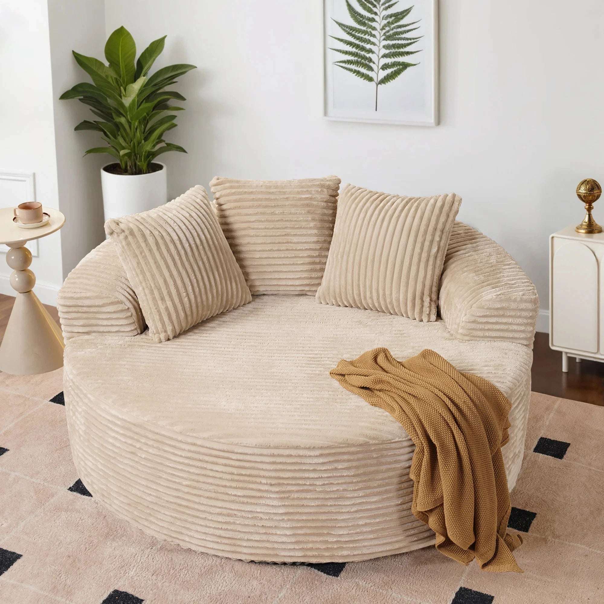 Zweisitzer-Sofa aus weichem Cord