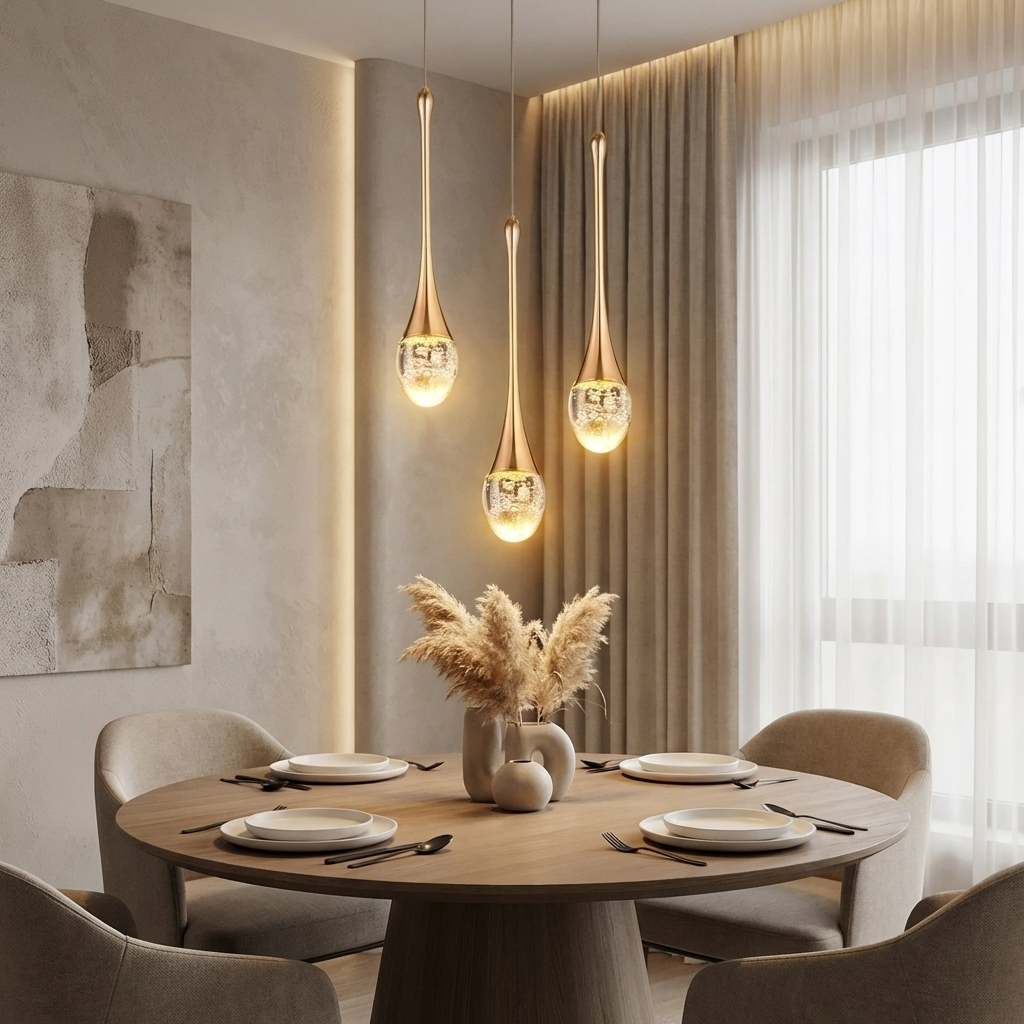 Modern Bubble Crystal Pendant Light — 1, 2 or 3 Head