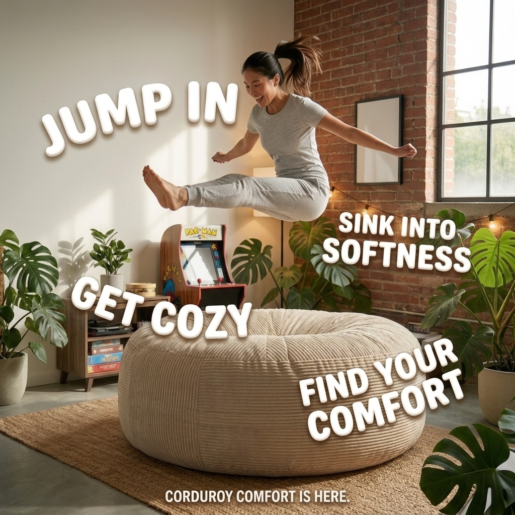 Big XXL BeanBag – Ribbed Corduroy Fabric