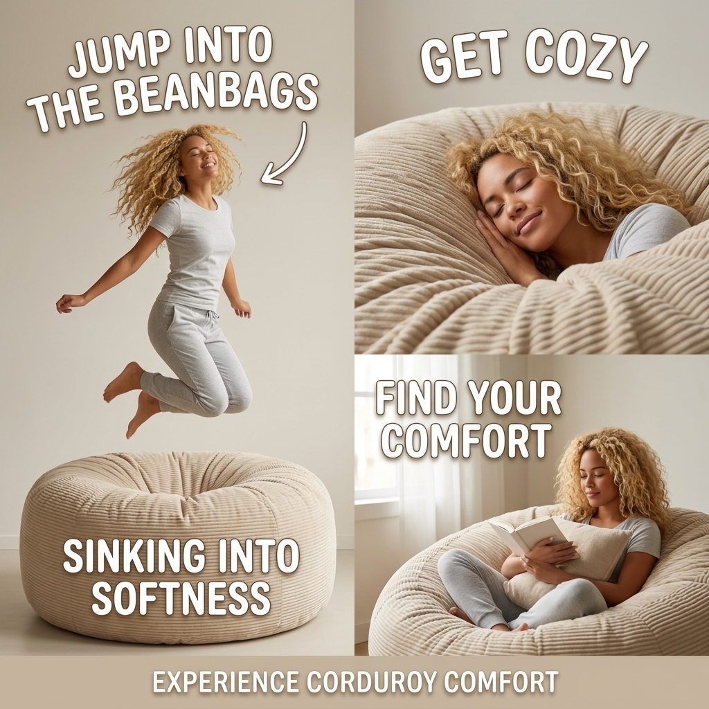 Big XXL BeanBag – Ribbed Corduroy Fabric