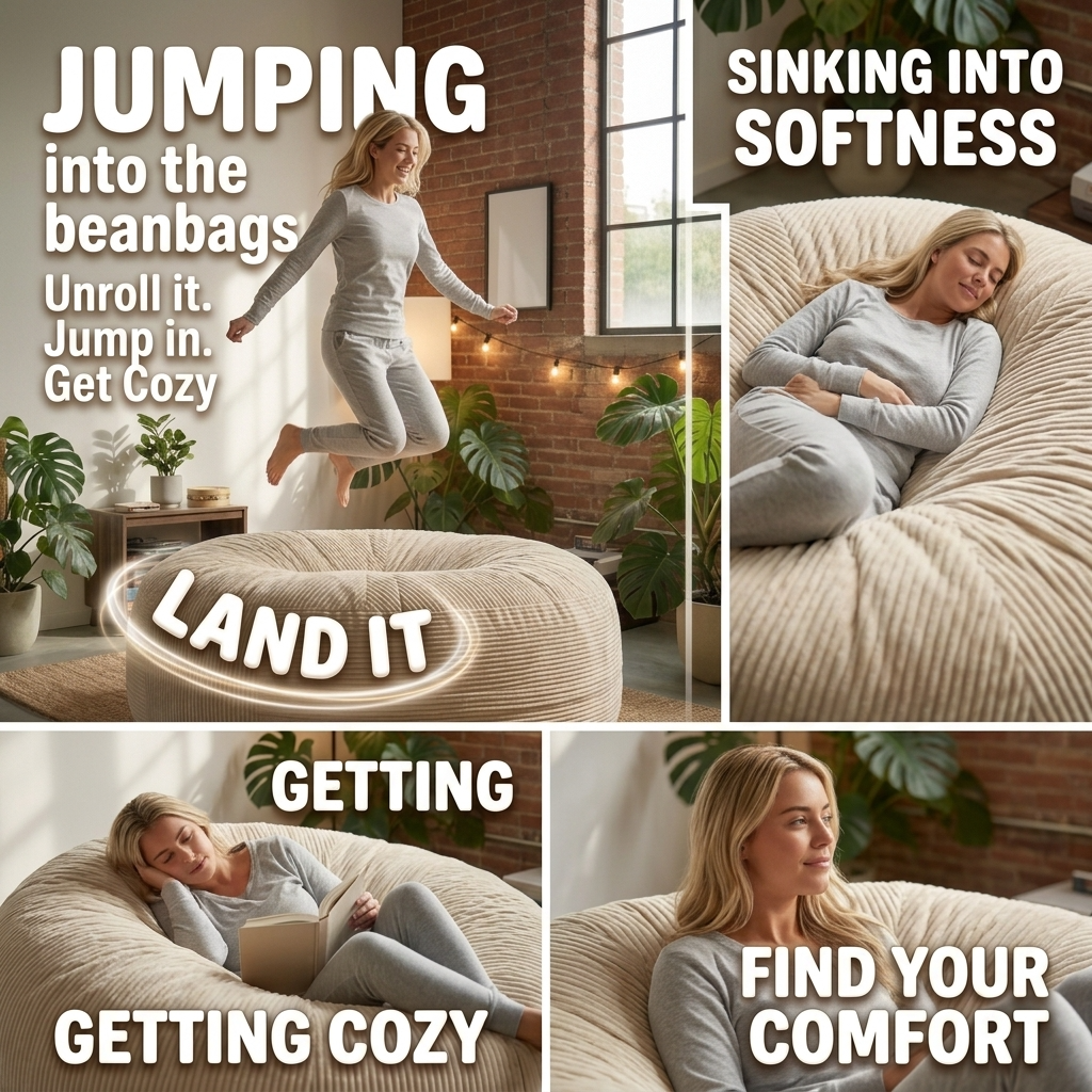 Big XXL BeanBag – Ribbed Corduroy Fabric
