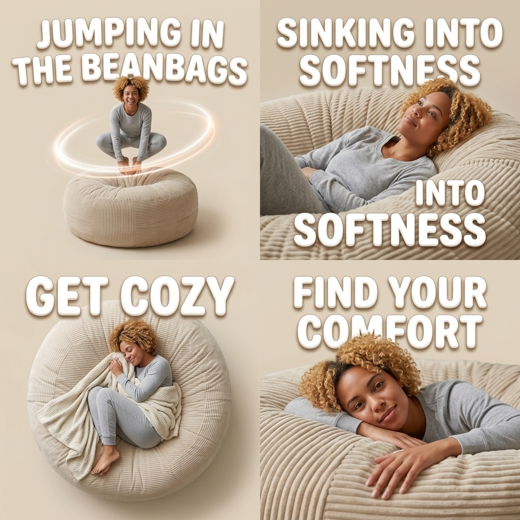 Big XXL BeanBag – Ribbed Corduroy Fabric
