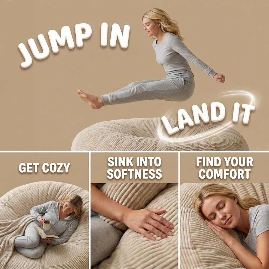 Big XXL BeanBag – Ribbed Corduroy Fabric