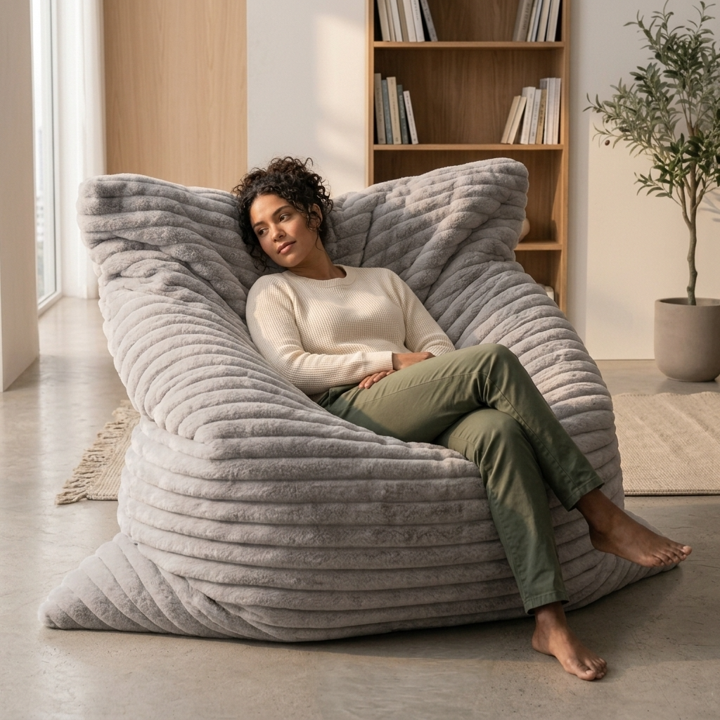 WAGREX Beanbag – Thick Soft Faux Fur