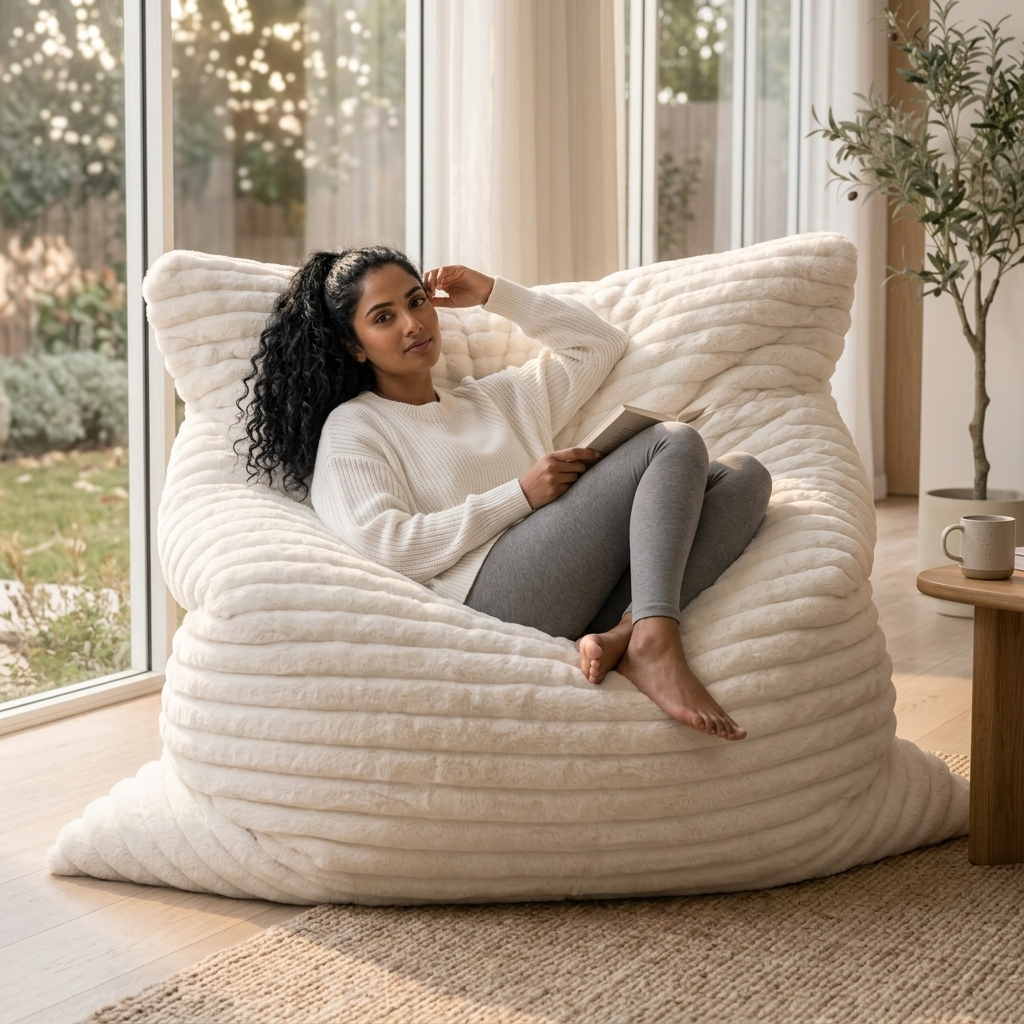 WAGREX Beanbag – Thick Soft Faux Fur