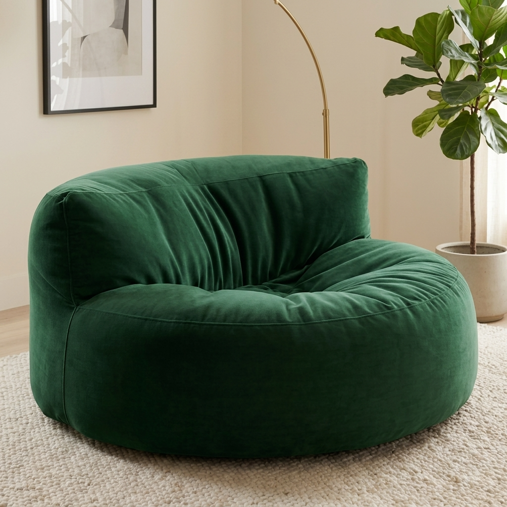 Beanbag Round Thick Velvet