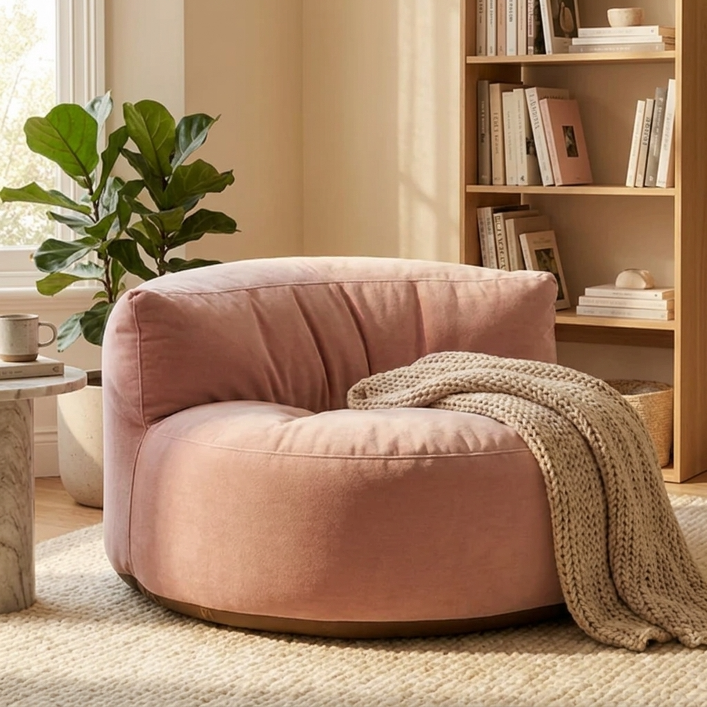 Beanbag Round Thick Velvet