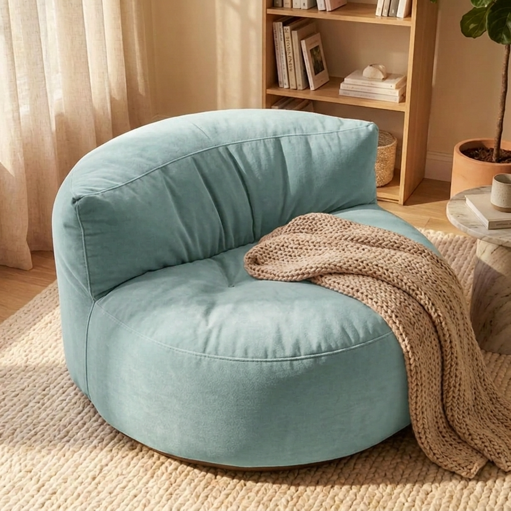 Beanbag Round Thick Velvet