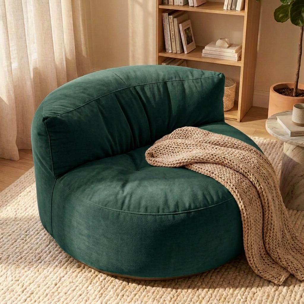 Beanbag Round Thick Velvet