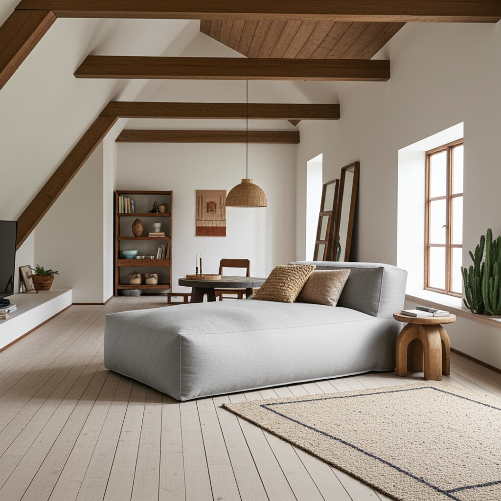 Wagrex - Beanbag Chaise Longue - Cotton Linen