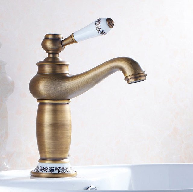 Klassieke Wastafelkraan van Messing met Enkele Handgreep - Act Design Shop