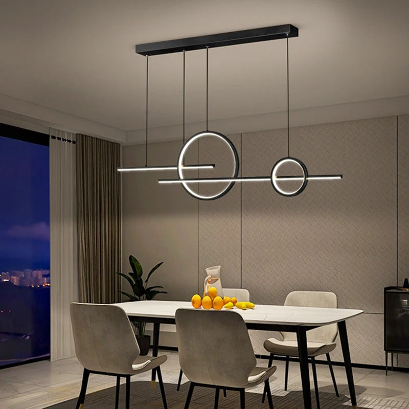 Modern LED Chandelier - Minimalist Pendant Light for Restaurant, Living Room & Bar