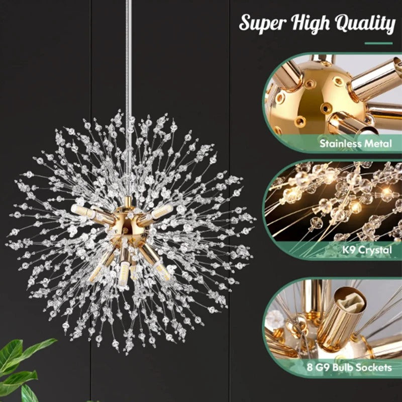 Dandelion Crystal Chandelier Pendant Light