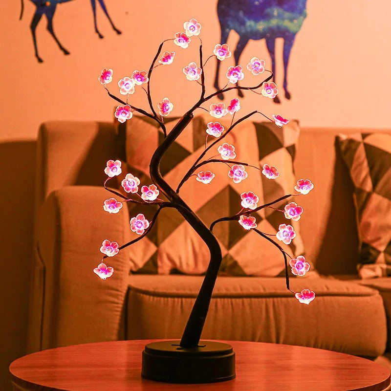 Kersenbloesem LED Nachtlamp met USB-stekker