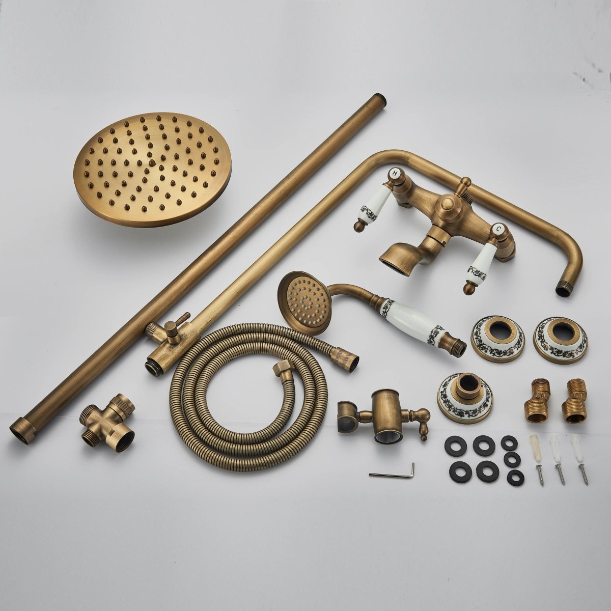 Rain Shower Brass Shower Faucet – Thermostatic Adjustable - Act Design Shop