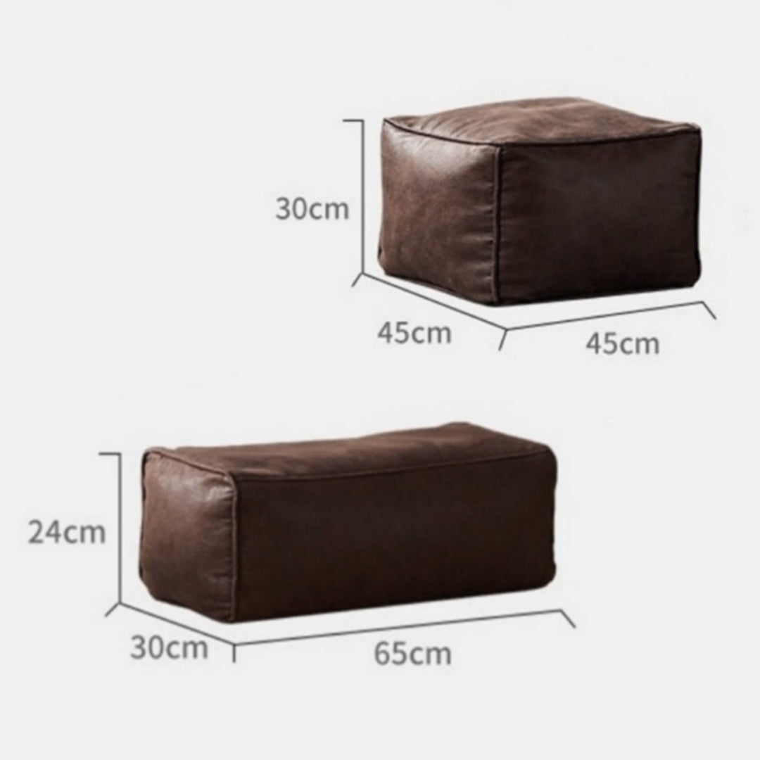 Wagrex - Beanbag Modern Round Retro-Leather