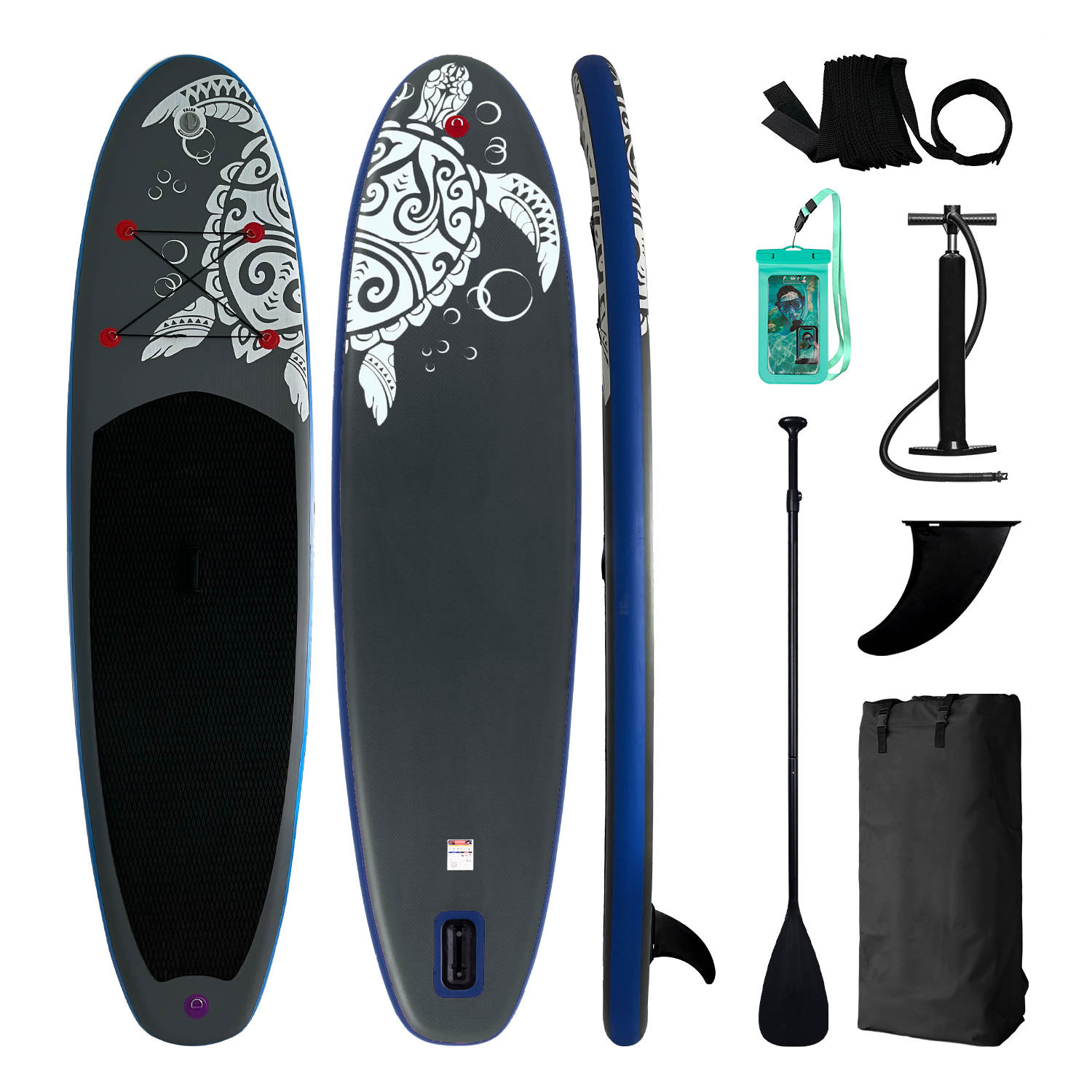 Aufblasbares SUP-Board mit Premium-Zubehör und Tragegurt