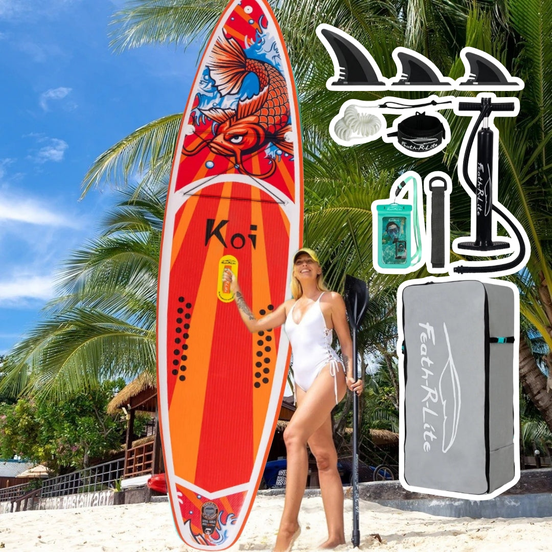 Aufblasbares SUP-Board mit Premium-Zubehör und Tragegurt