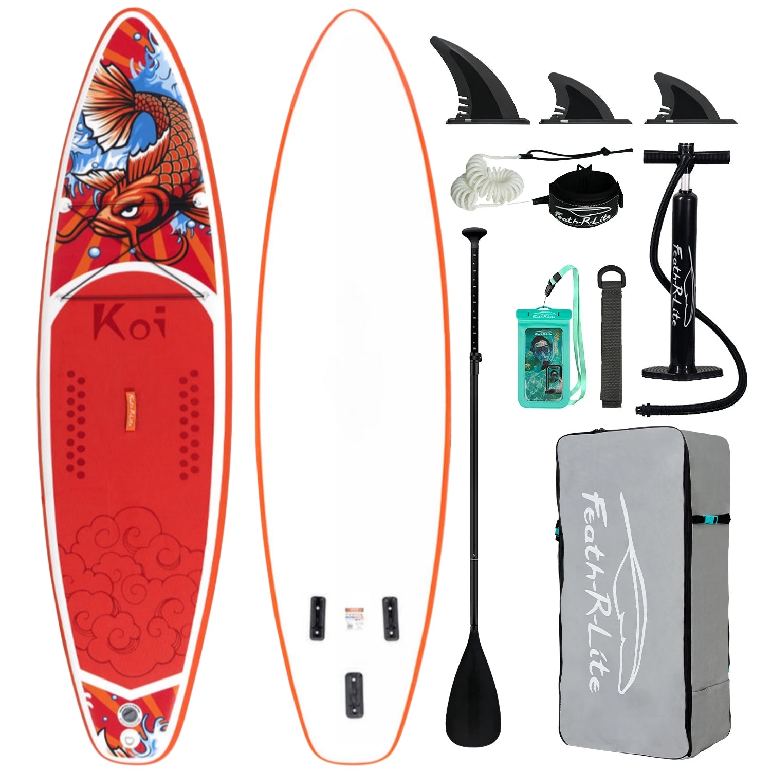 Aufblasbares SUP-Board mit Premium-Zubehör und Tragegurt
