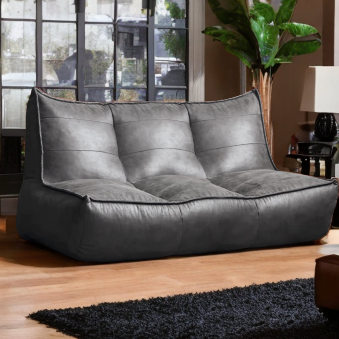 Wagrex - Couch Beanbag Rib Modern Retro-Leather