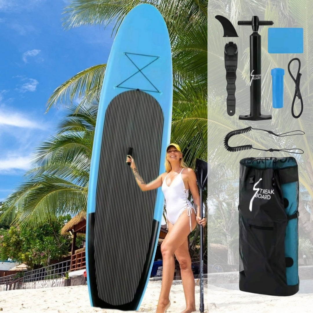 Aufblasbares SUP-Board mit Premium-Zubehör und Tragegurt