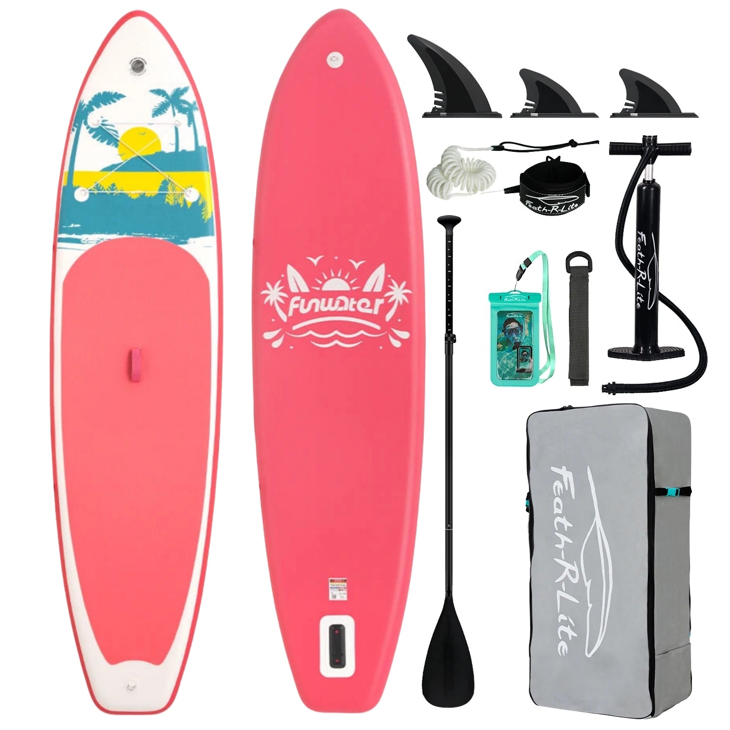 Aufblasbares SUP-Board mit Premium-Zubehör und Tragegurt