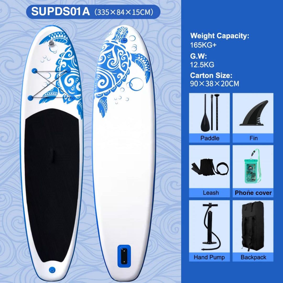 Aufblasbares SUP-Board mit Premium-Zubehör und Tragegurt