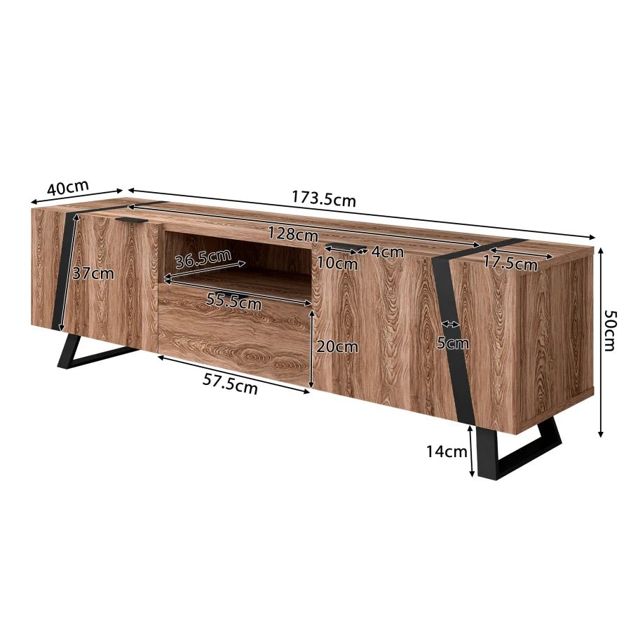 Tv Meubel Industrieel, Metalen Frame, Dressoir voor woonkamer - Act Design Shop