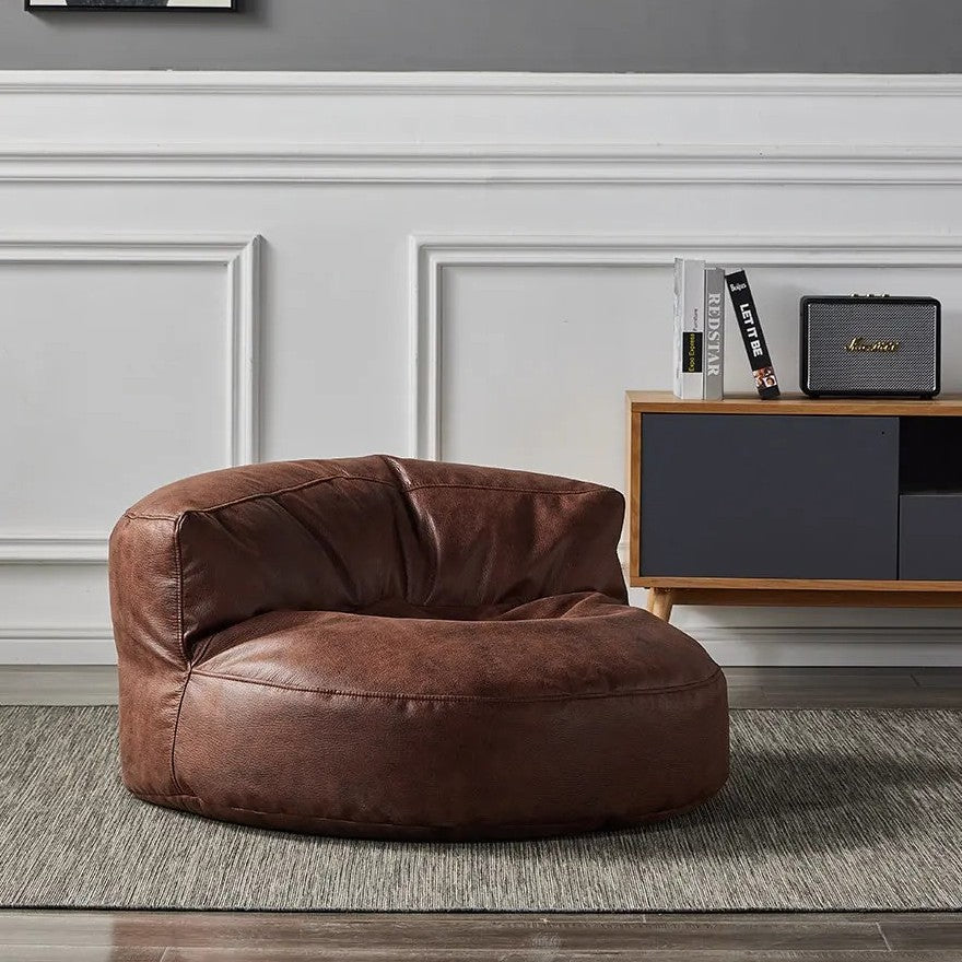 Beanbag Modern Round Retro-Leather