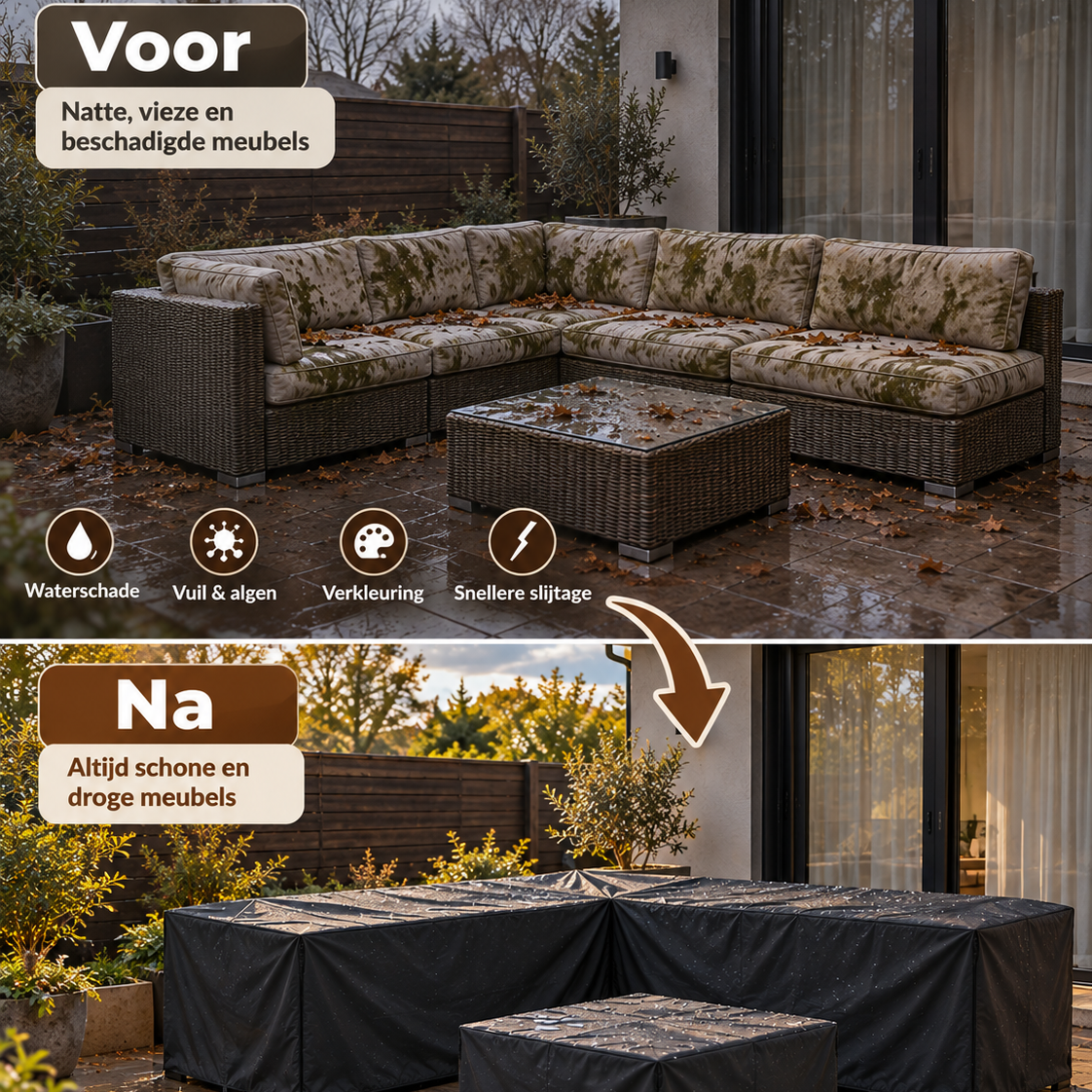 Custom-made garden furniture cover - L-Shape (CALCULATOR)