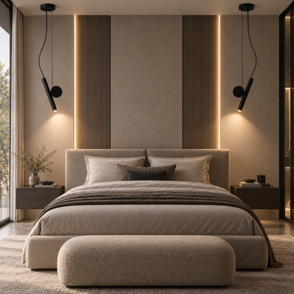 Moderne LED Hanglamp met Verstelbaar Snoer – Zwart Aluminium