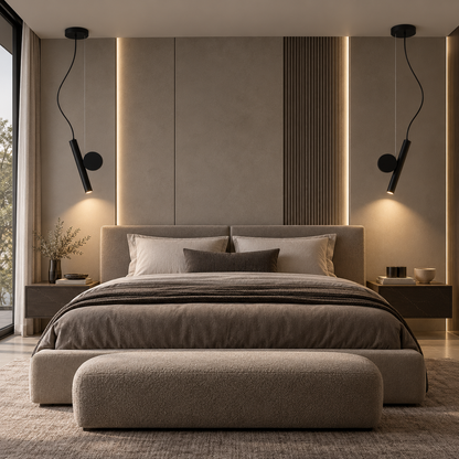 Moderne LED Hanglamp met Verstelbaar Snoer – Zwart Aluminium