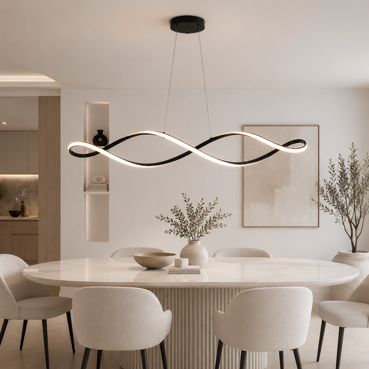 Curled Modern LED Pendant Light new