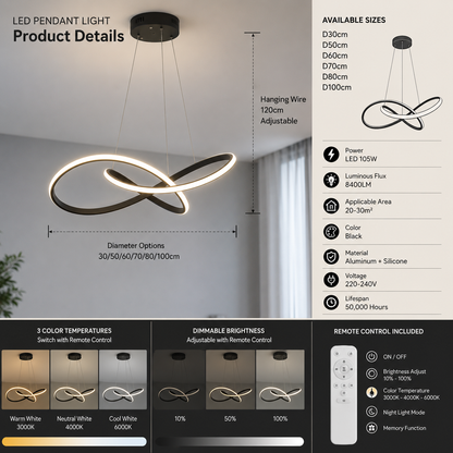 Modern Scandinavian Pendant Light – Clover Design