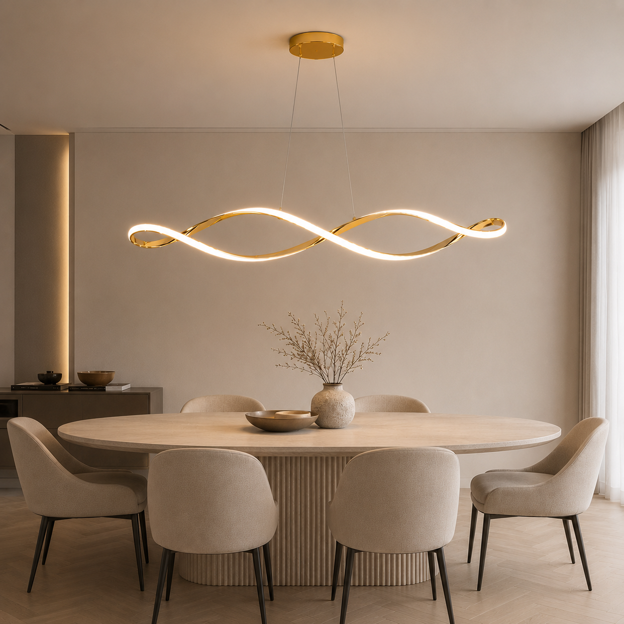 Curled Modern LED Pendant Light new