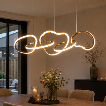 AURELIUS - Gold Ring Dining Room Pendant Light - Modern LED